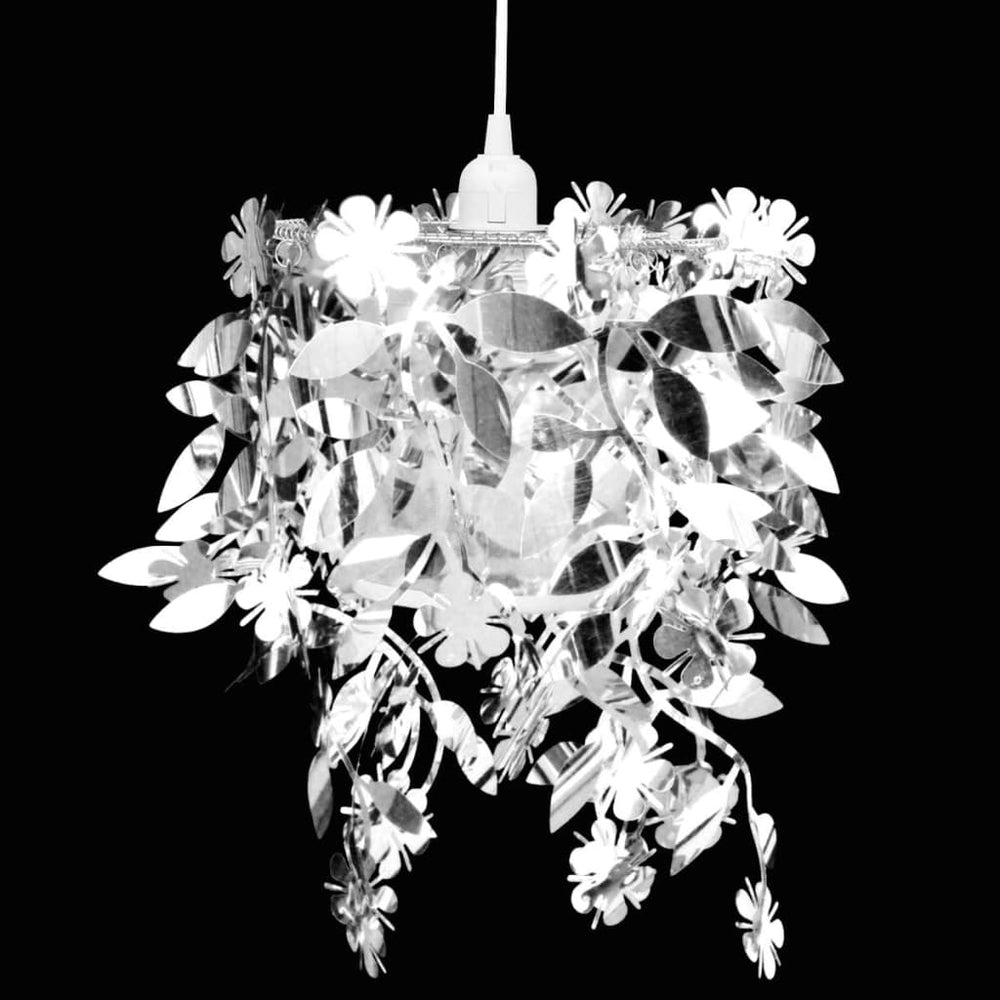 Leaves Sequins Pendant Crown Lamp Silver