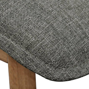 vidaXL Dining Chairs 4 pcs Light Grey Fabric and Solid Oak Wood