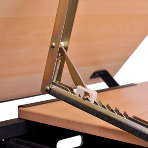 vidaXL Drafting Table with Tiltable Tabletop 2 Drawers and Stool