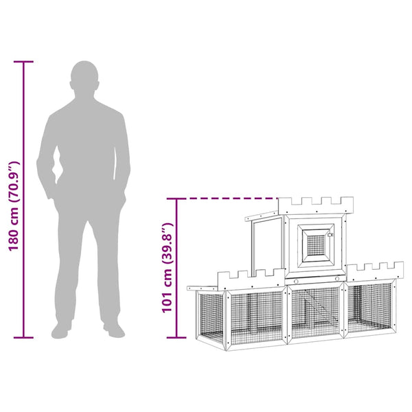 Large Rabbit Hutch Small Animal Cage Single House
