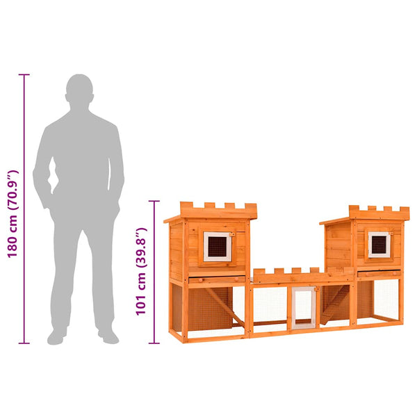 Large Rabbit Hutch Small Animal Cage Duplex