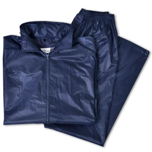 Blue Men's 2-Piece Rain Suit with Hood Size XL