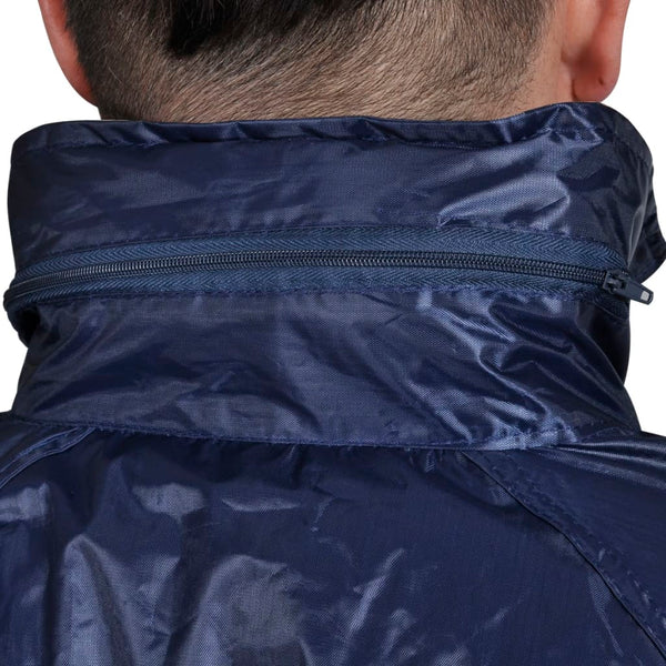 Men's Blue Rain Suit 2-Piece with Hood Size XXL