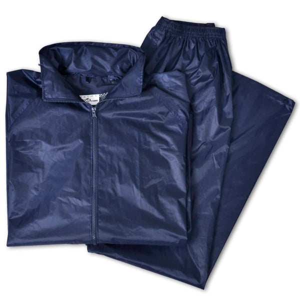 Men's Blue Rain Suit 2-Piece with Hood Size XXL
