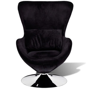 vidaXL Egg-Shaped Chair Black
