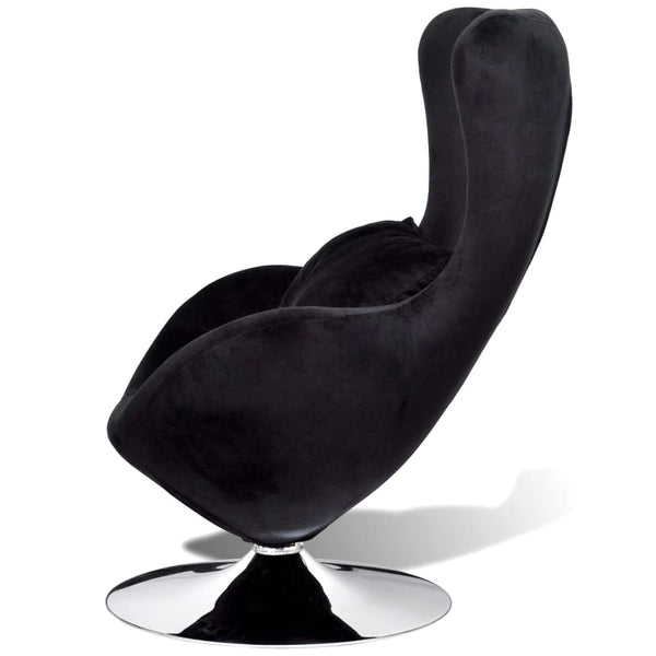 vidaXL Egg-Shaped Chair Black