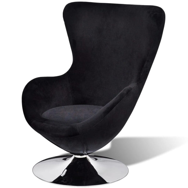 vidaXL Egg-Shaped Chair Black