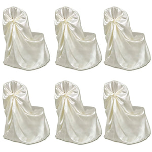 6 x Chair Cover for Wedding Banquet Cream