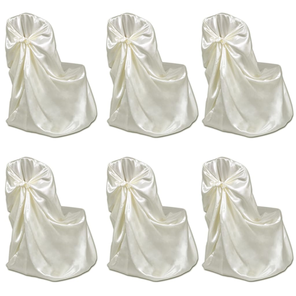 6 x Chair Cover for Wedding Banquet Cream