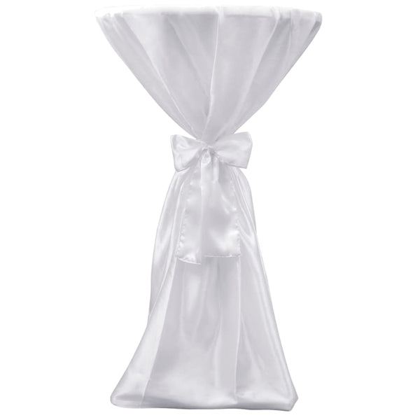 2 x Tablecloth Cover for High Table, white, 60 cm