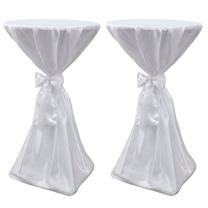 2 x Table Cover Bar Table Cover white 80 cm