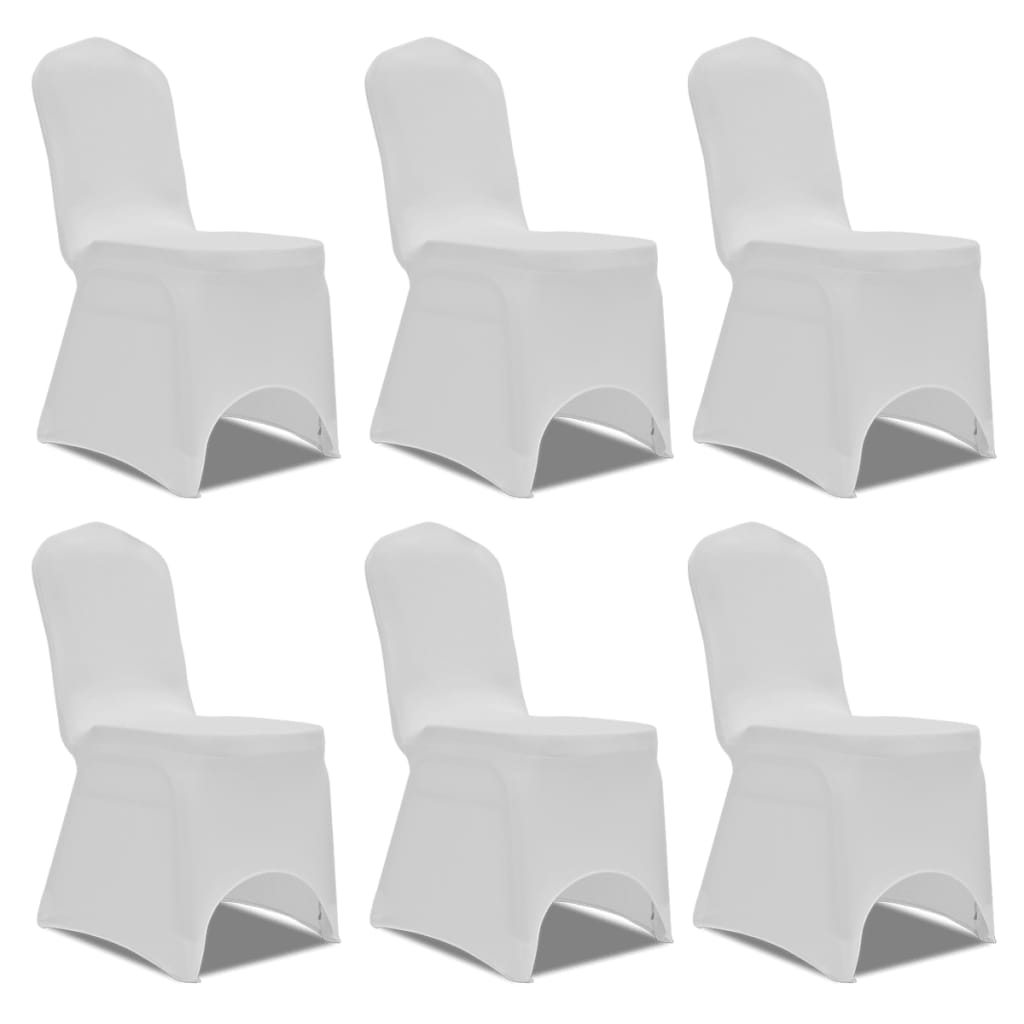 6 x Chair Cover Stretch Cover White