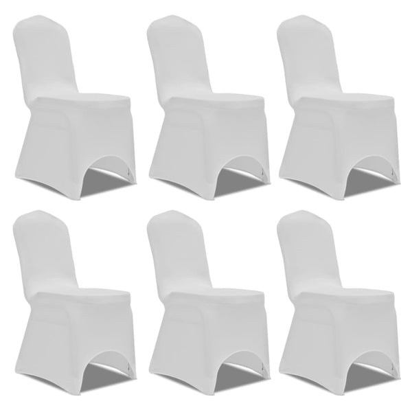 6 x Chair Cover Stretch Cover White