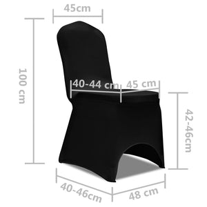 6 x Chair Cover Stretch Cover Black
