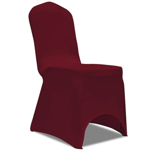 6 x Chair Cover Stretch Cover burgundy