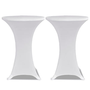 2 x Stretch Table Cover for Bar Table Ø60 cm white