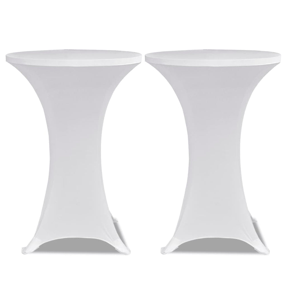 2 x Stretch Table Cover for Bar Table Ø60 cm white