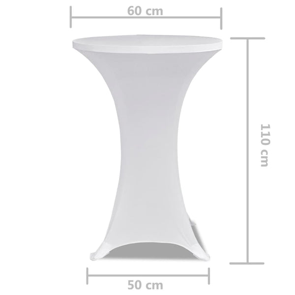 2 x Stretch Table Cover for Bar Table Ø60 cm white