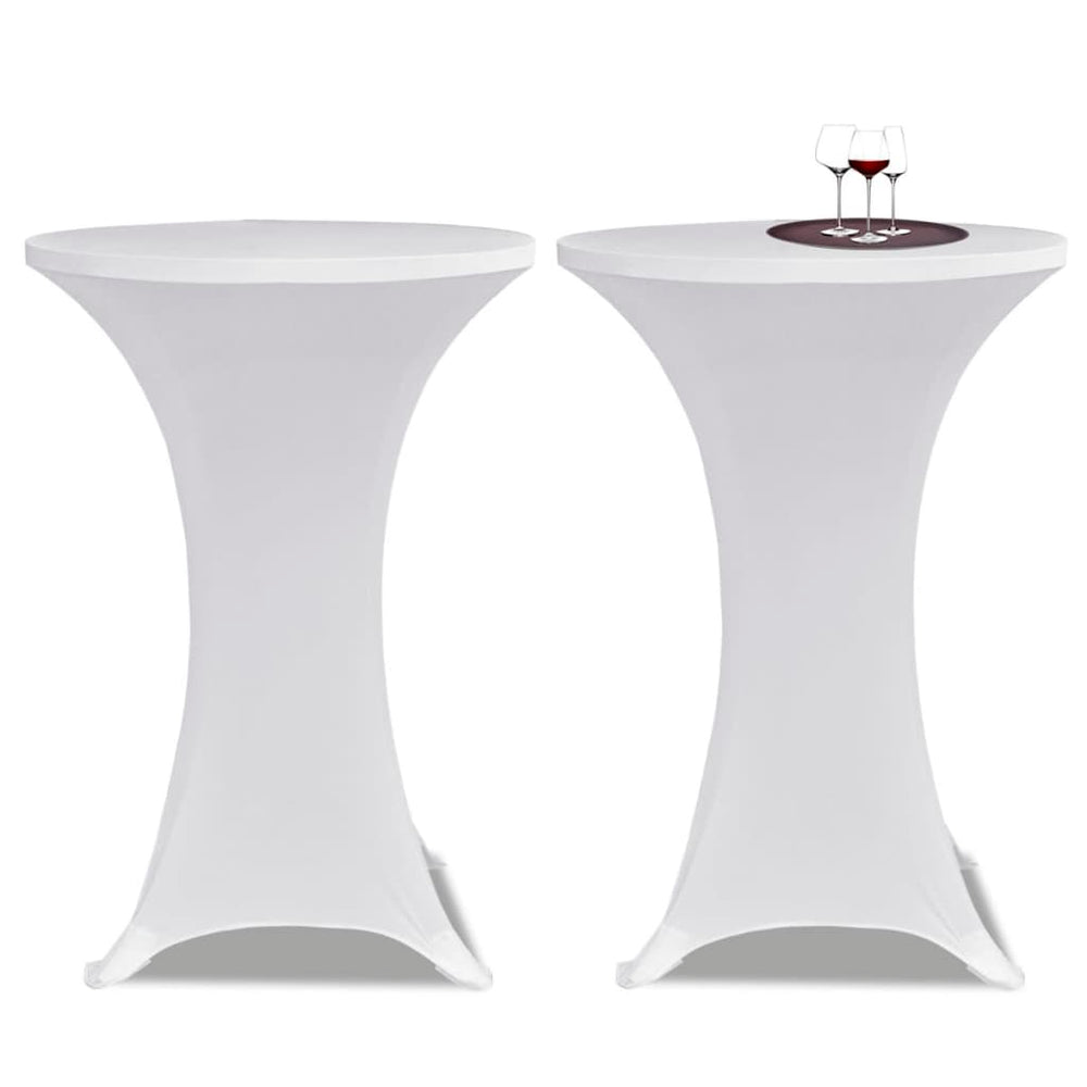 2 x Stretch Table Cover for Bar Table Ø60 cm white