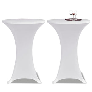 2 x Stretch Table Cover for Bar Table Ø60 cm white