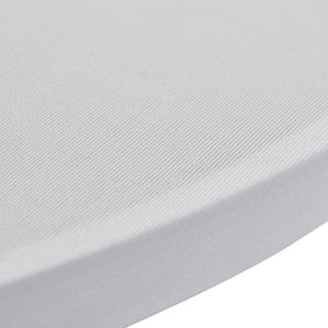 2 x Stretch Tablecloth for Poseur Table Ø70 cm white