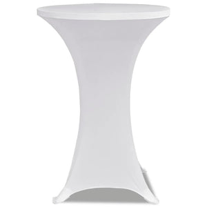 2 x Spandex Poseur Table Cover Ø80 cm white