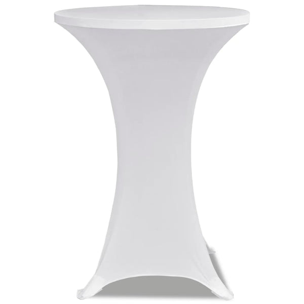 2 x Spandex Poseur Table Cover Ø80 cm white