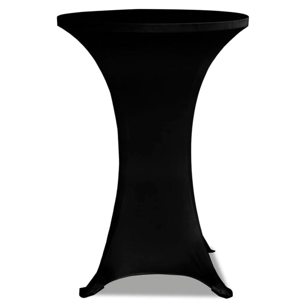 2 x Stretch Table Cover for Poseur Table Ø60 cm Black