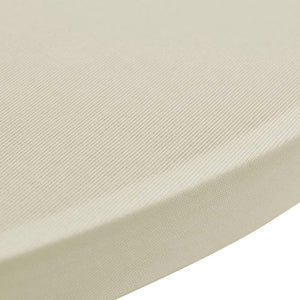 2 x tablecloth for bar table stretch cover Ø60 cm cream-coloured