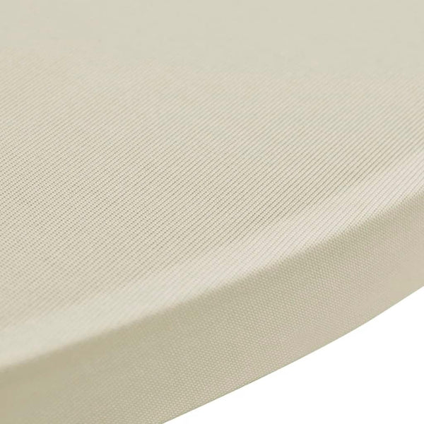 2 x stretch tablecloth for poseur table, Ø70 cm, cream-coloured