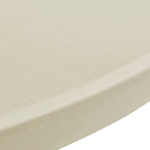 2 x Spandex Tablecloth for High Table Ø80 cm Cream