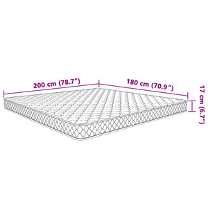 vidaXL Memory Foam Mattress Cold Foam Mattress 200 x 180 x 17 cm Soft