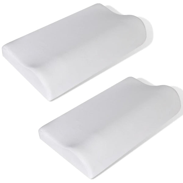 2 x Orthopedic Memory Foam Pillow Sleep Pillow Head Pillow