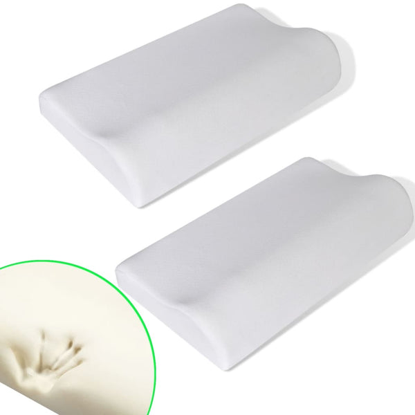 2 x Orthopedic Memory Foam Pillow Sleep Pillow Head Pillow