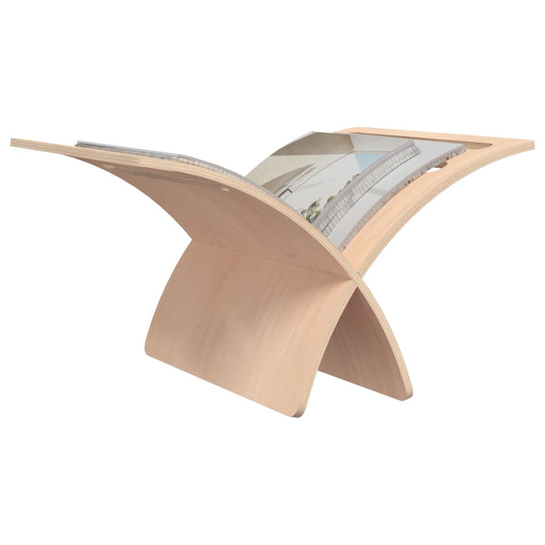 vidaXL Newspaper Rack Wood Freestanding Natural