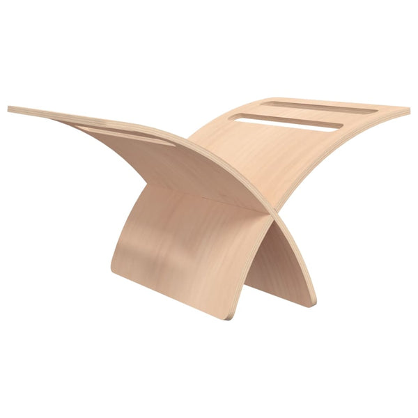vidaXL Newspaper Rack Wood Freestanding Natural