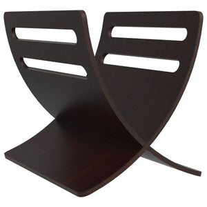 vidaXL Freestanding Wooden Newspaper Rack Brown