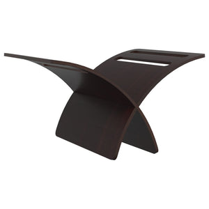 vidaXL Freestanding Wooden Newspaper Rack Brown