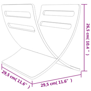 vidaXL Newspaper Rack Wood Freestanding White