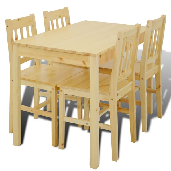 Dining Table Wooden Table with 4 Wooden Chairs Dining Set Dining Group