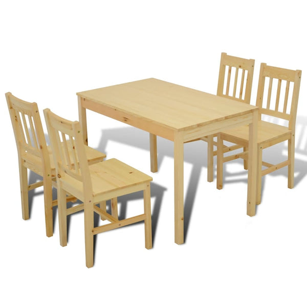 Dining Table Wooden Table with 4 Wooden Chairs Dining Set Dining Group