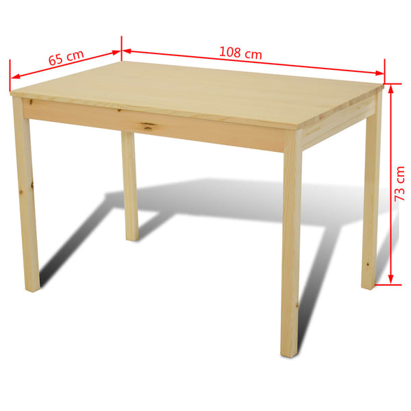 Dining Table Wooden Table with 4 Wooden Chairs Dining Set Dining Group