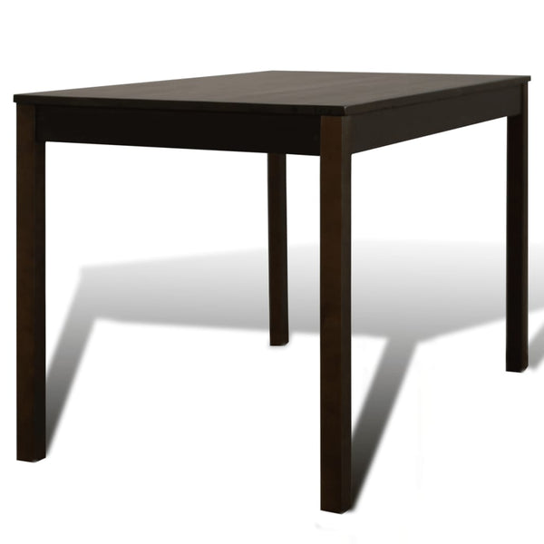 Dining Table Wooden Table with 4 Wooden Chairs Dining Room Set Brown