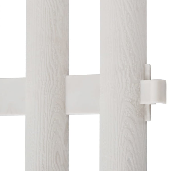vidaXL Lawn Edging 17 pcs. White 10 m PP