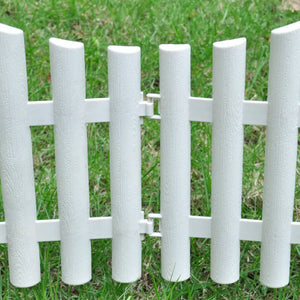 vidaXL Lawn Edging 17 pcs. White 10 m PP