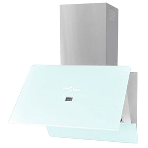 vidaXL Cooker Hood Extractor Hood Tempered Glass White 600 mm