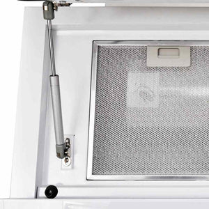 vidaXL Cooker Hood Extractor Hood Tempered Glass White 600 mm