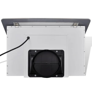 vidaXL Cooker Hood Extractor Hood Tempered Glass White 600 mm