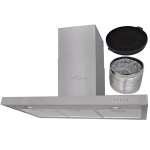 vidaXL Integrated Extractor Hood Stainless Steel 900 mm