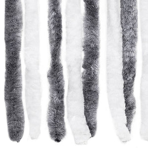 vidaXL Chenille Insect Screen Curtain Grey and White 90x220 cm